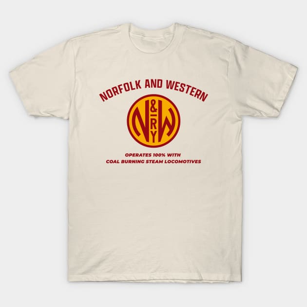 NORFOLK AND WESTERN RAILWAY T-Shirt by BUNNY ROBBER GRPC